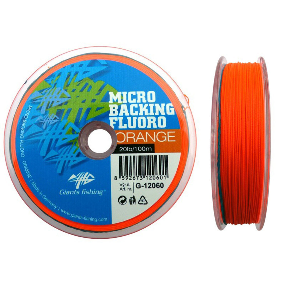 Šňůra GIANTS FISHING Micro Backing Fluoro Orange