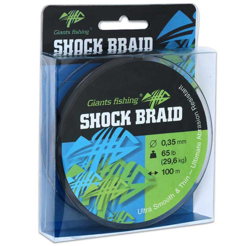 Šňůra GIANTS FISHING Shock Braid Green průměr 0,29 mm, nosnost 22,7 kg/ 50 lb