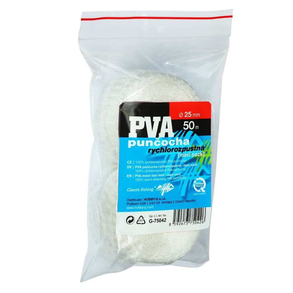 Náhradní punčocha GIANTS FISHING PVA Mesh Fast Melt Refill, 50 m průměr 25 mm