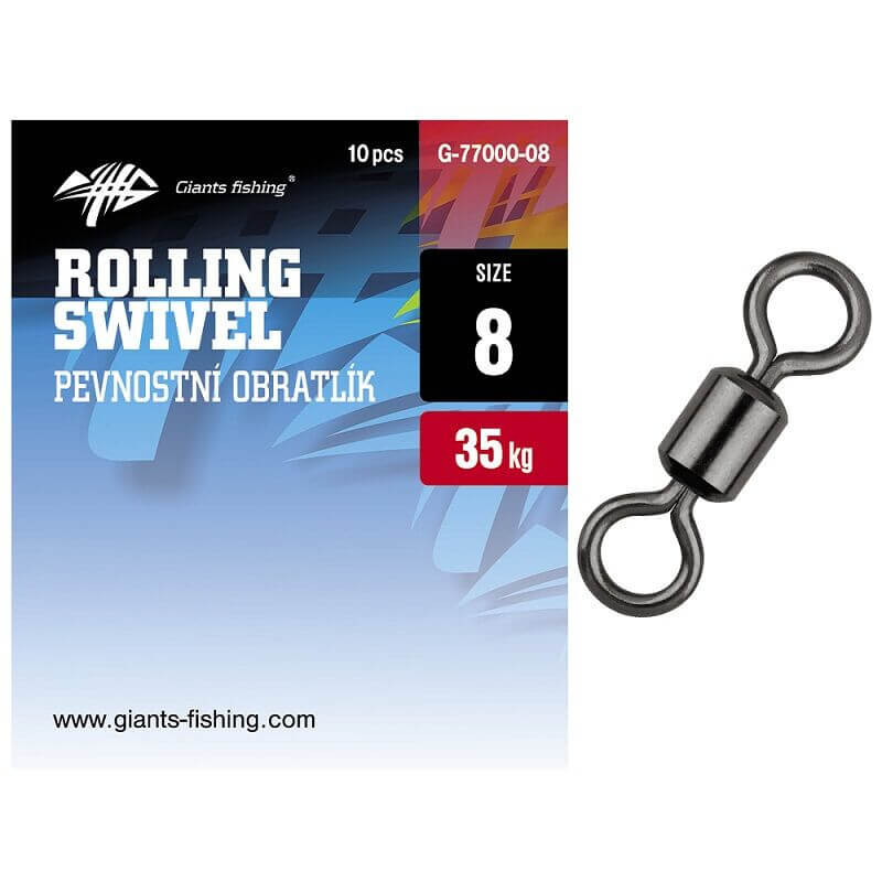 Obratlíky GIANTS FISHING Rolling Swivel vel. 4, nosnost 43 kg