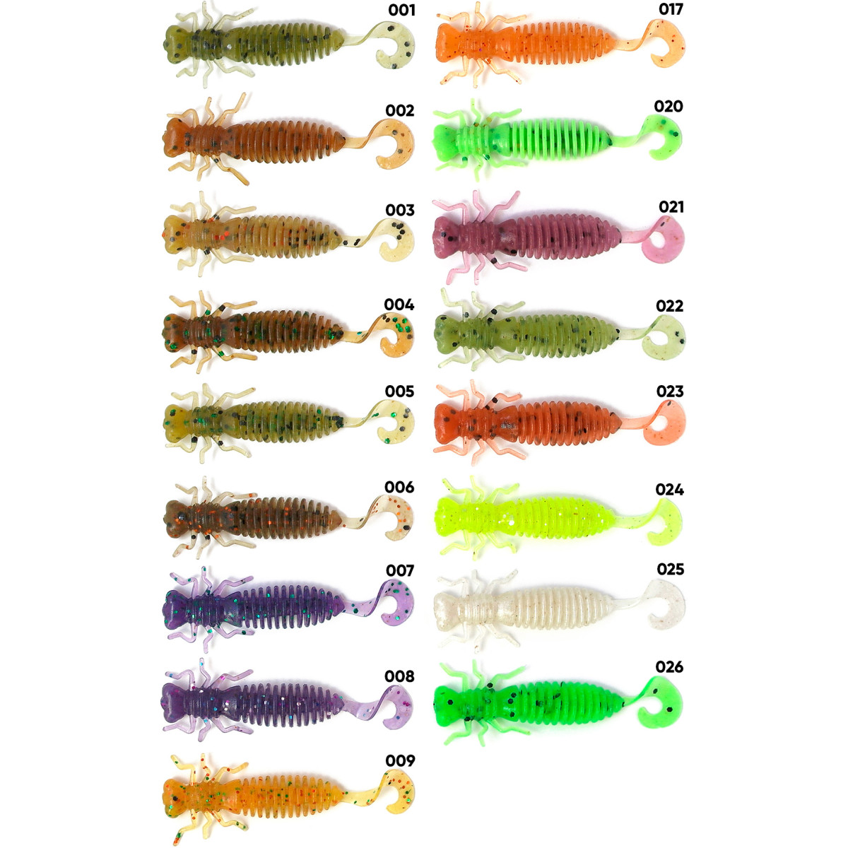 Nástraha FANATIK Larva LUX 3,0"; 7,5 cm, 6 ks barva 023