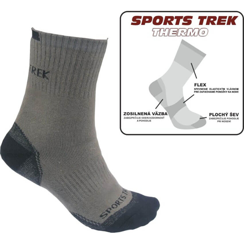 Ponožky Sports trek thermo vel. 43-46 vel. 43-46