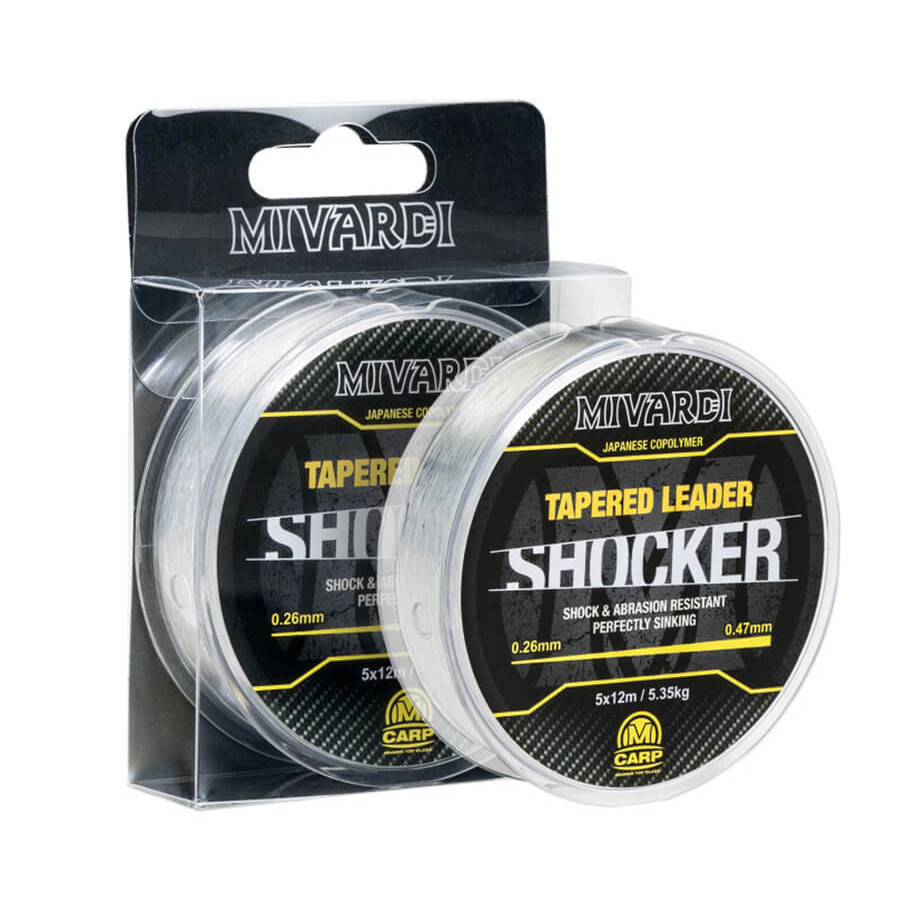 Shocker Tapered Leader průměr 0,26 0,47 mm, balení 5x12 m
