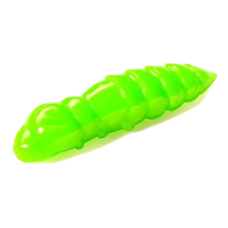 Dipovaná umělá nástraha FishUp Pupa 3 cm, 10 ks, Hot Chartreuse