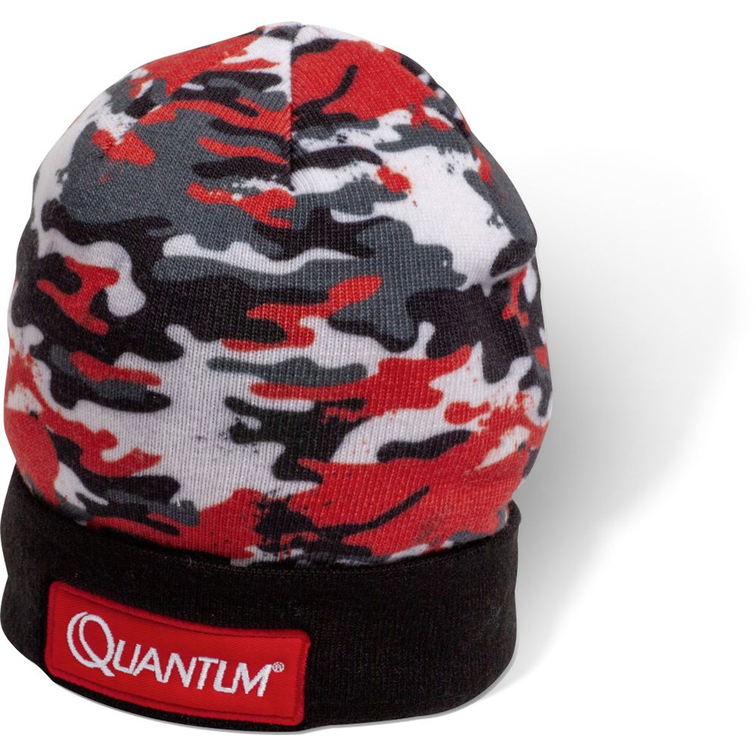 Čepice QUANTUM Winter Cap Black/ Red Camou