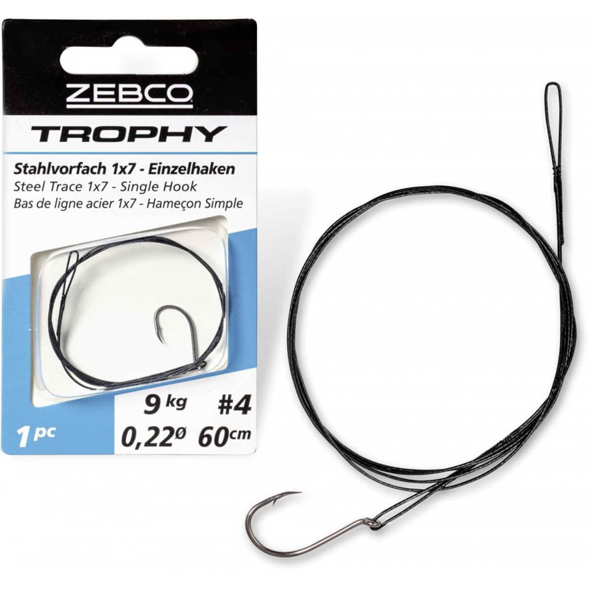 Lanko ZEBCO Trophy Steel Trace 1x7, 60cm, 9kg