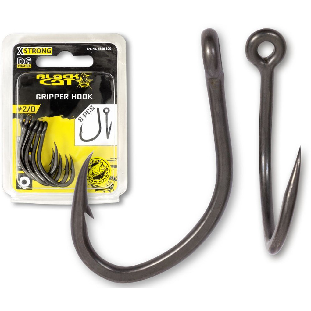 Háčky BLACK CAT Grippr Hook DG Coating vel. 1/0