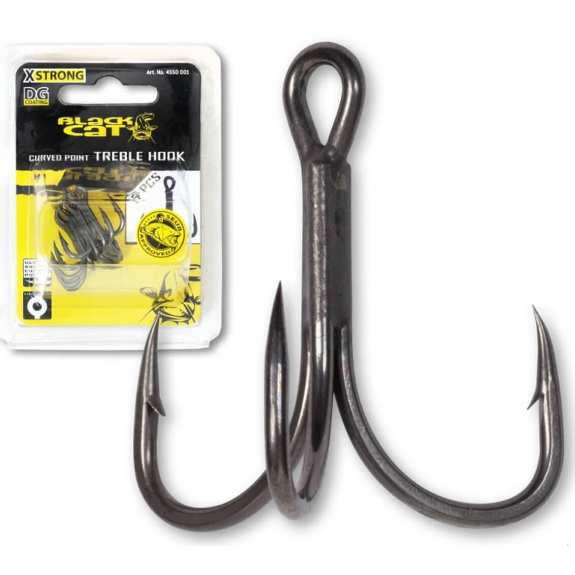Trojháčky BLACK CAT Curve Point DG Coating vel. 4/0