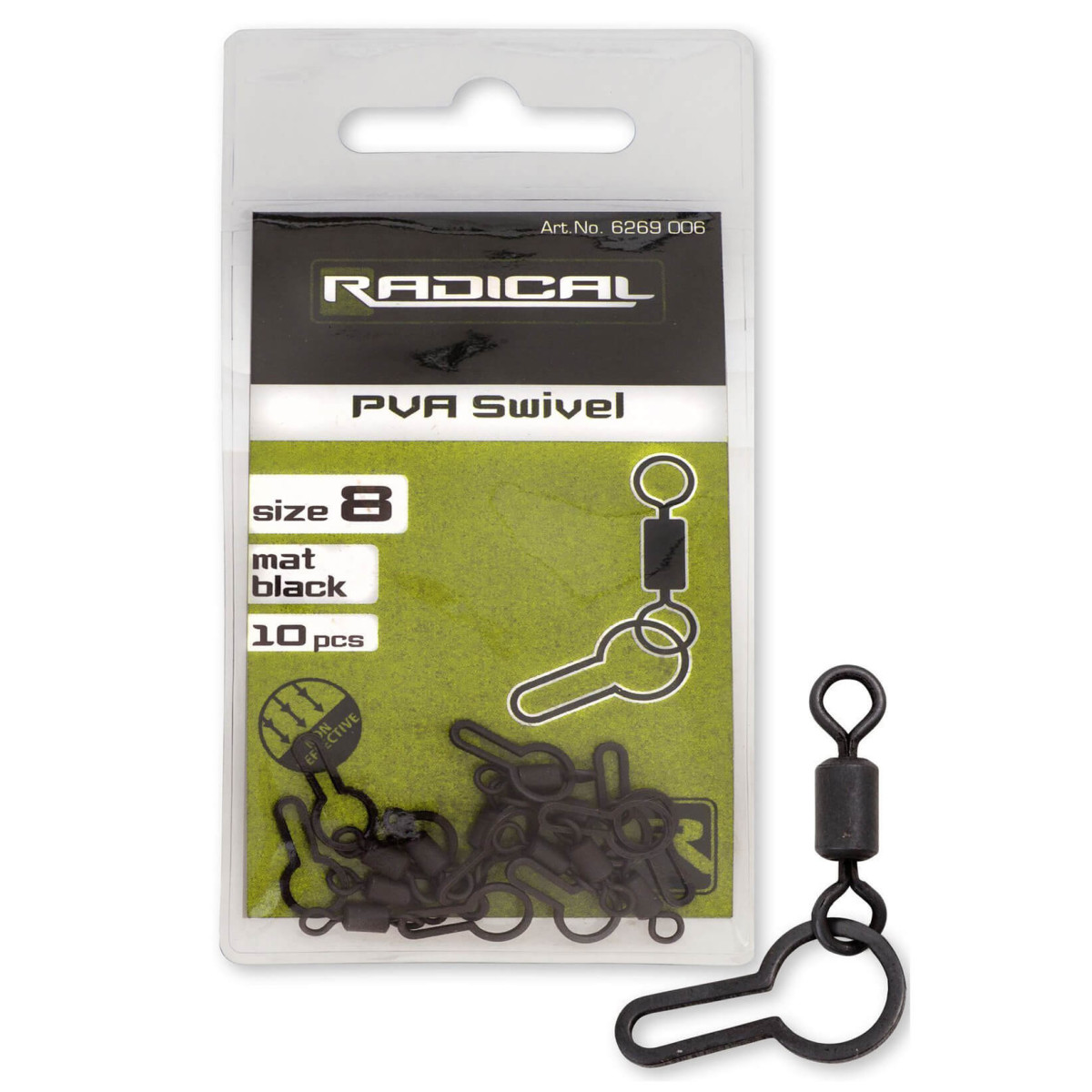 Obratlíky RADICAL Z-Carp PVA Swivel Mat Black