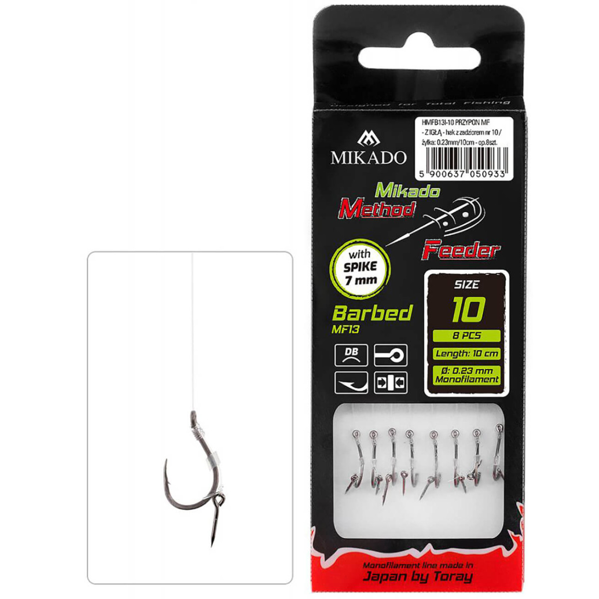 Návazec MIKADO Method Feeder Rig s trnem vel. 6, průměr 0,28 mm
