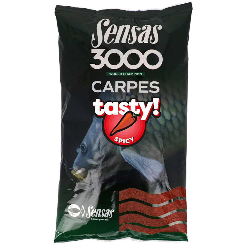 Krmení SENSAS 3000 Carp Tasty Spicy (korenie Robin Red)