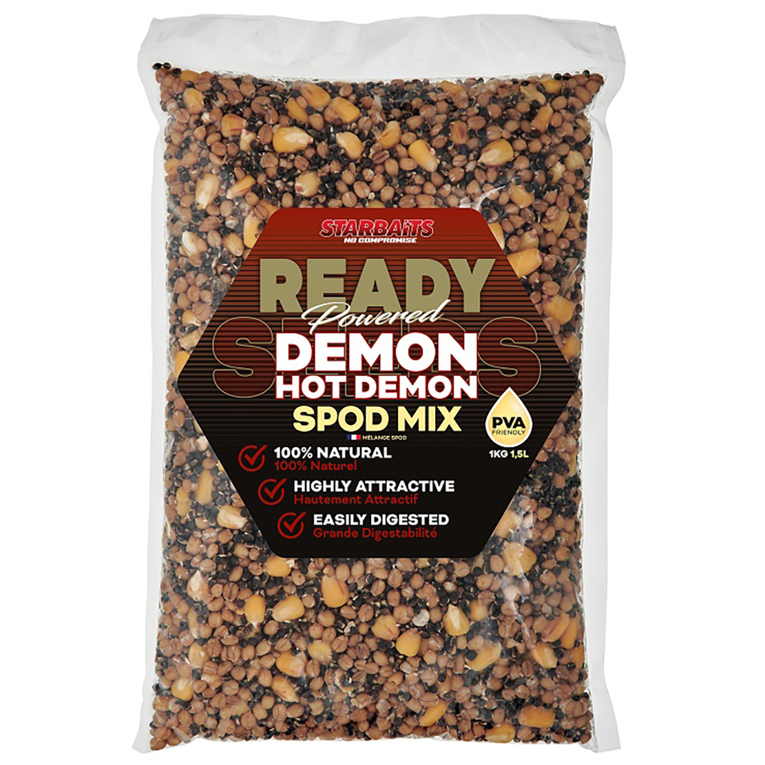 Partikl STARBAITS Ready Seeds Hot Demon Spod Mix (směs partiklu) balení 1 kg