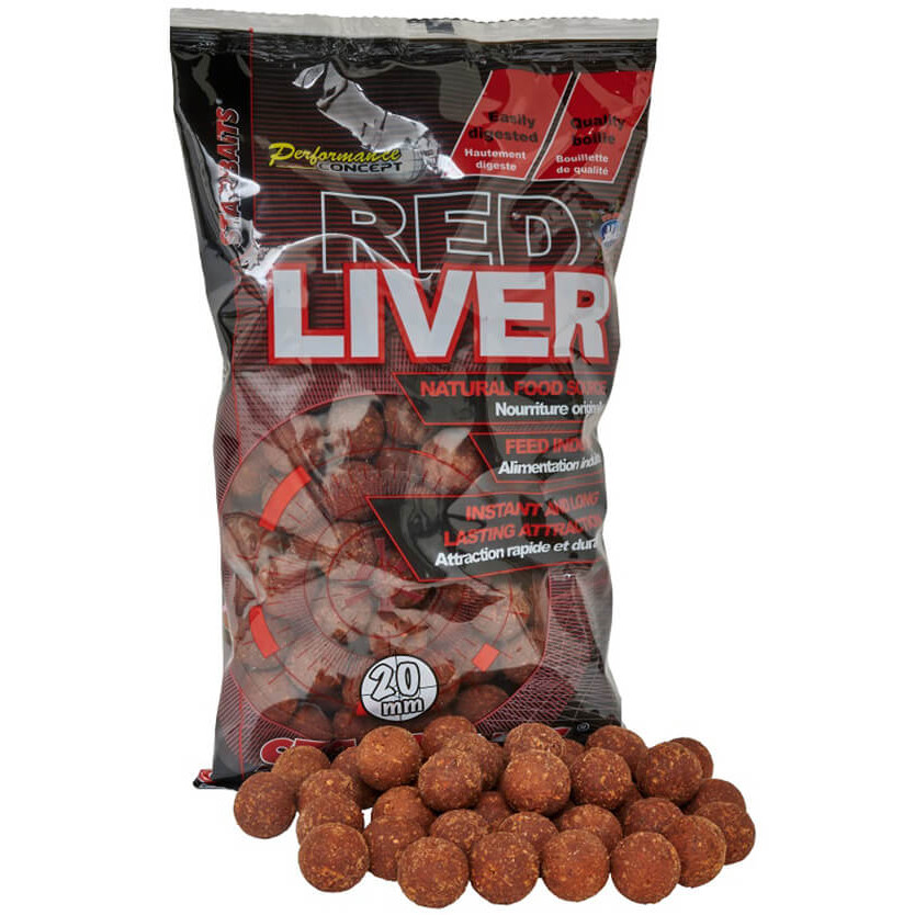 STARBAITS Red Liver, 800 g průměr 20 mm