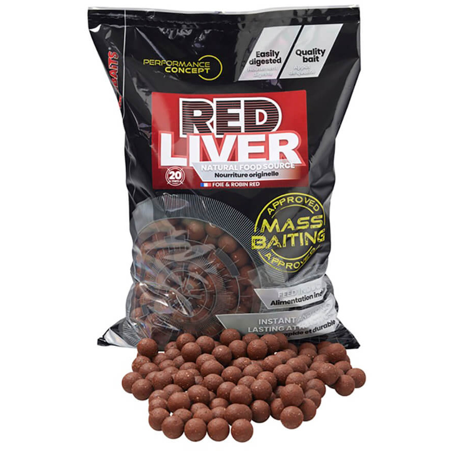 STARBAITS Mass Baiting Red Liver, 3 kg průměr 20 mm
