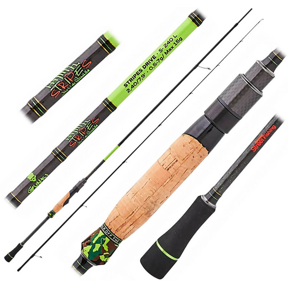 Prut GUNKI Stripes Drive S délka 2,10 m, zátež 0,5 7 g