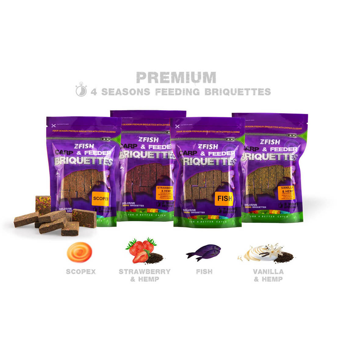 Krmné brikety ZFISH Carp & Feeder Briquettes Fish
