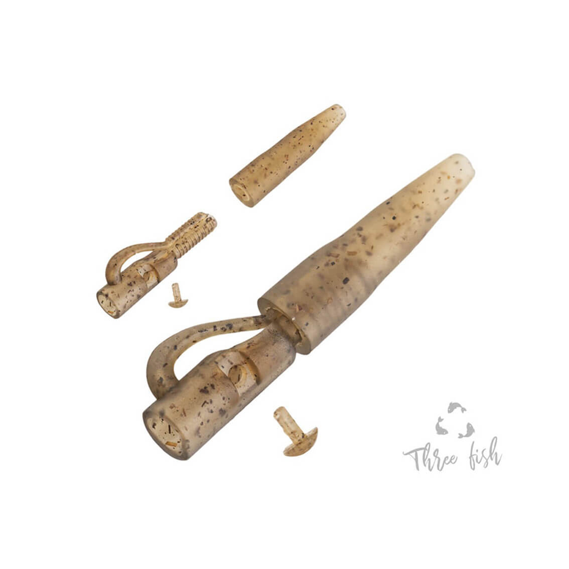 Montáž EXTRA CARP Lead Clip & Tail Rubber, 6 ks