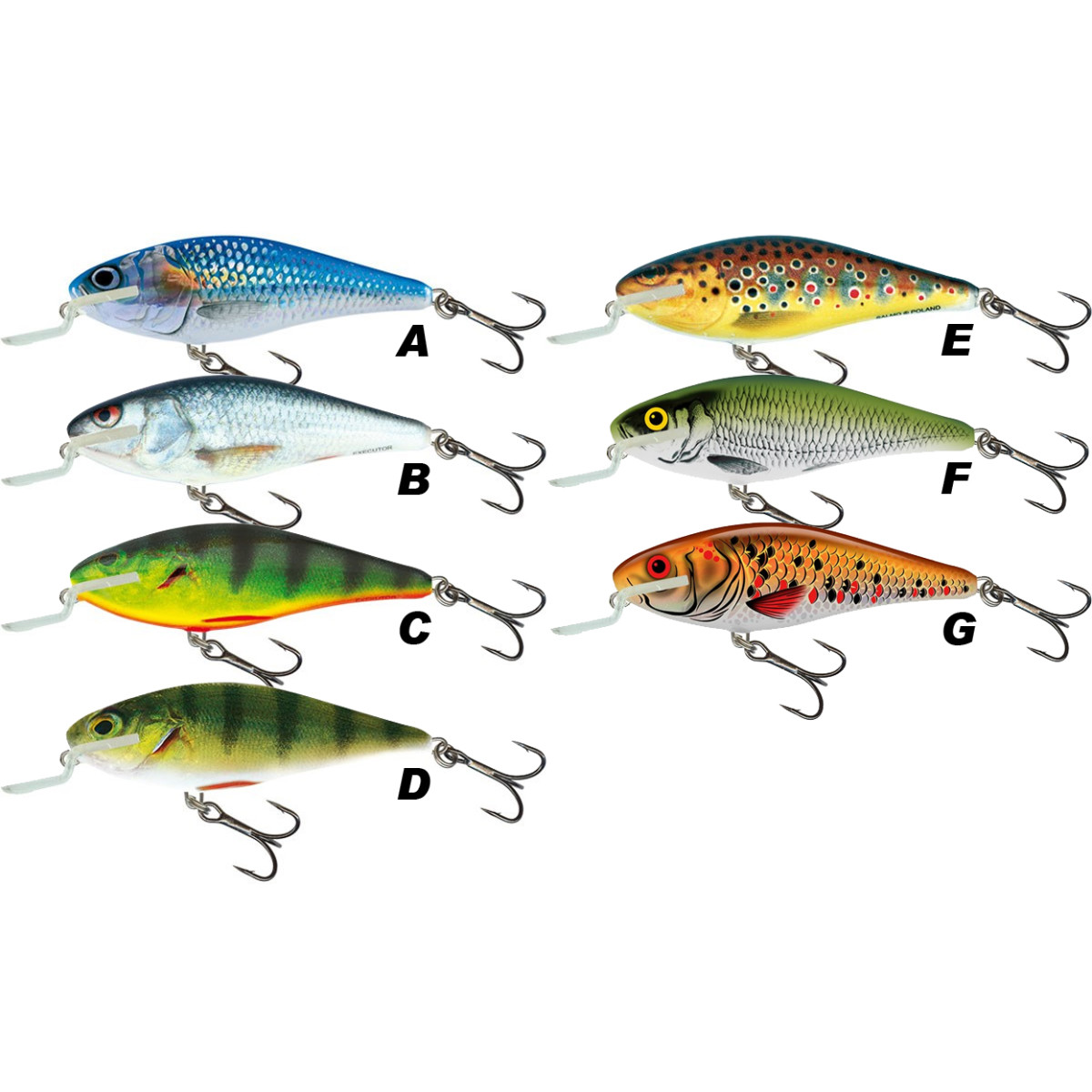 Wobbler SALMO Executor Shallow Runner 9 cm C Real Hot Perch