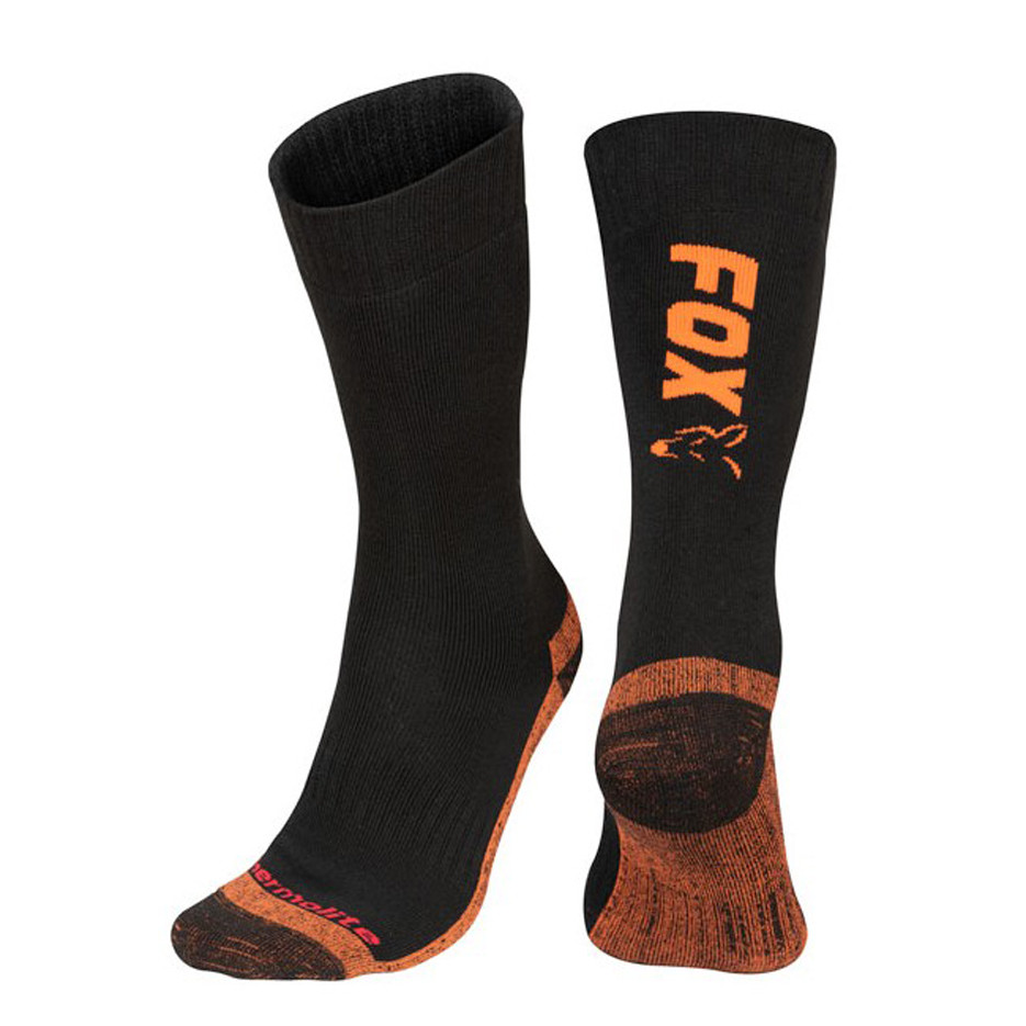 Ponožky FOX Thermolite Socks Black/ Orange Velikost č. 6-9 (EÚ 40-43)