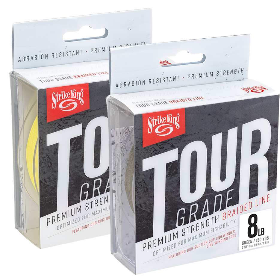 Šňůra STRIKE KING Tour Grade Braid 150 m průměr 0,16 mm, nosnost 8 lb, zelená