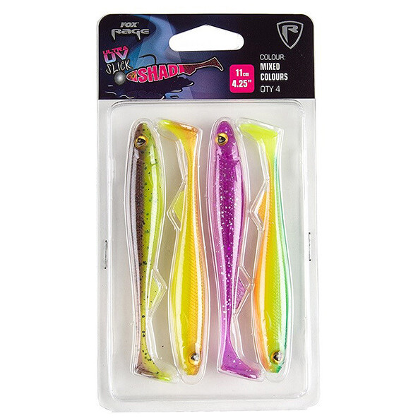 Set nástrah FOX Rage Slick Shad UV Mixed Colour Délka: 13 cm