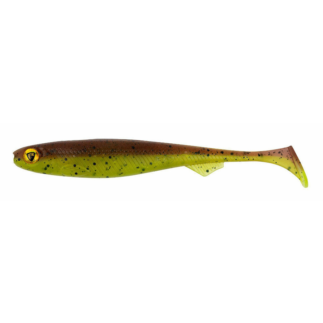 Set nástrah FOX Rage Slick Shad Ultra UV Green Pumpkin délka 7 cm, balení 5 ks