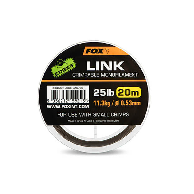 FOX Edges Link Monofilament Trans Khaki průměr 0,64 mm, nosnost 25 lb