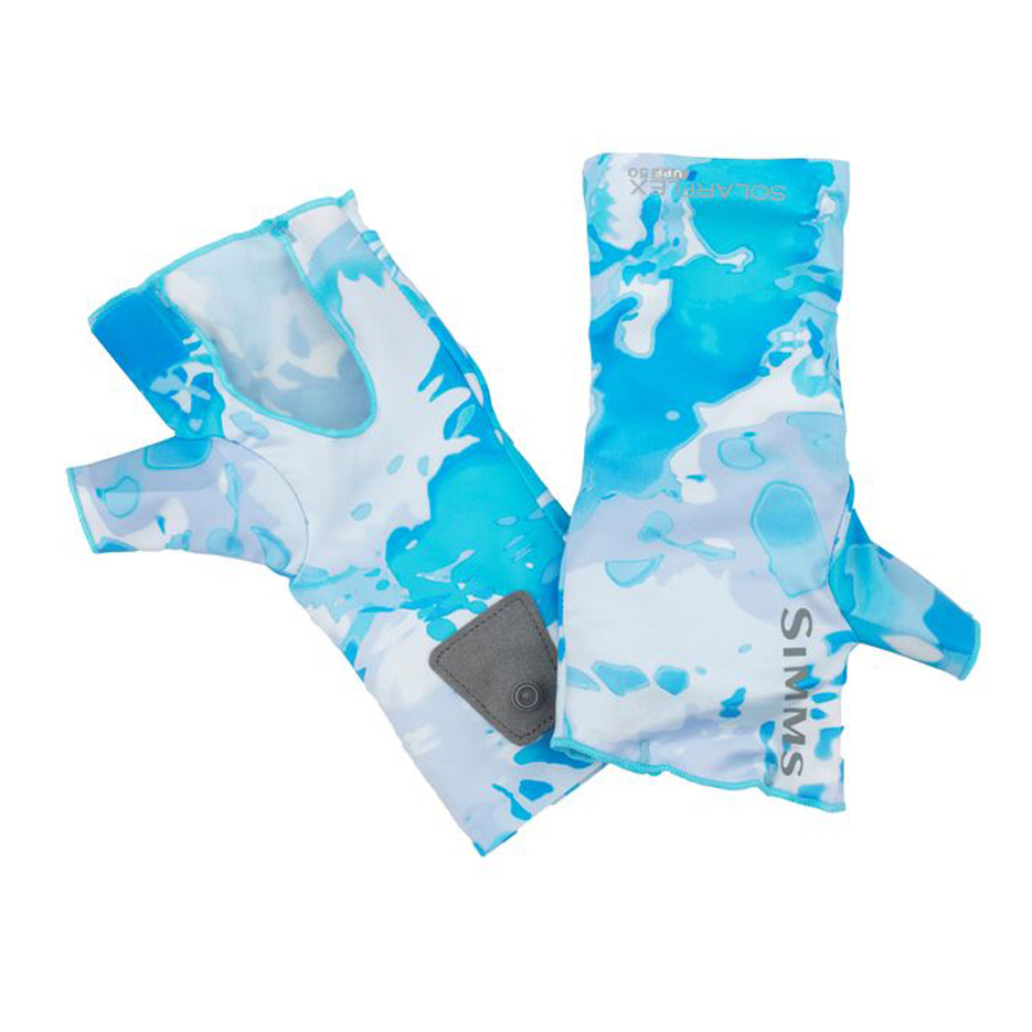 Rukavice SIMMS Sflex No-Finger SunGlove Cloud Camo Blue