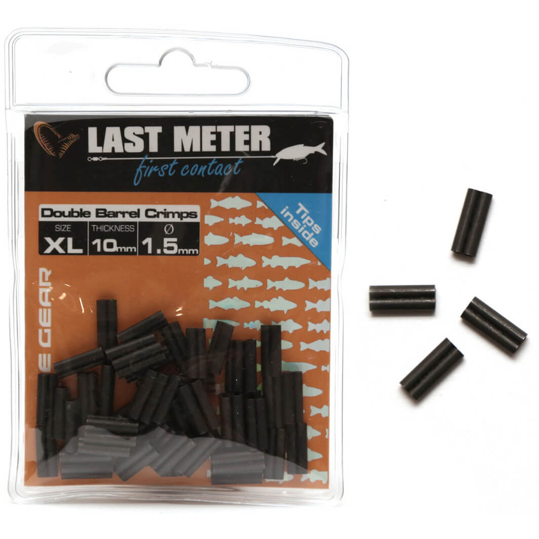 Krimpovací spojky SAVAGE GEAR Double Barrel CRIMPS BLN vel. L, délka 8mm, průměr 1,2mm