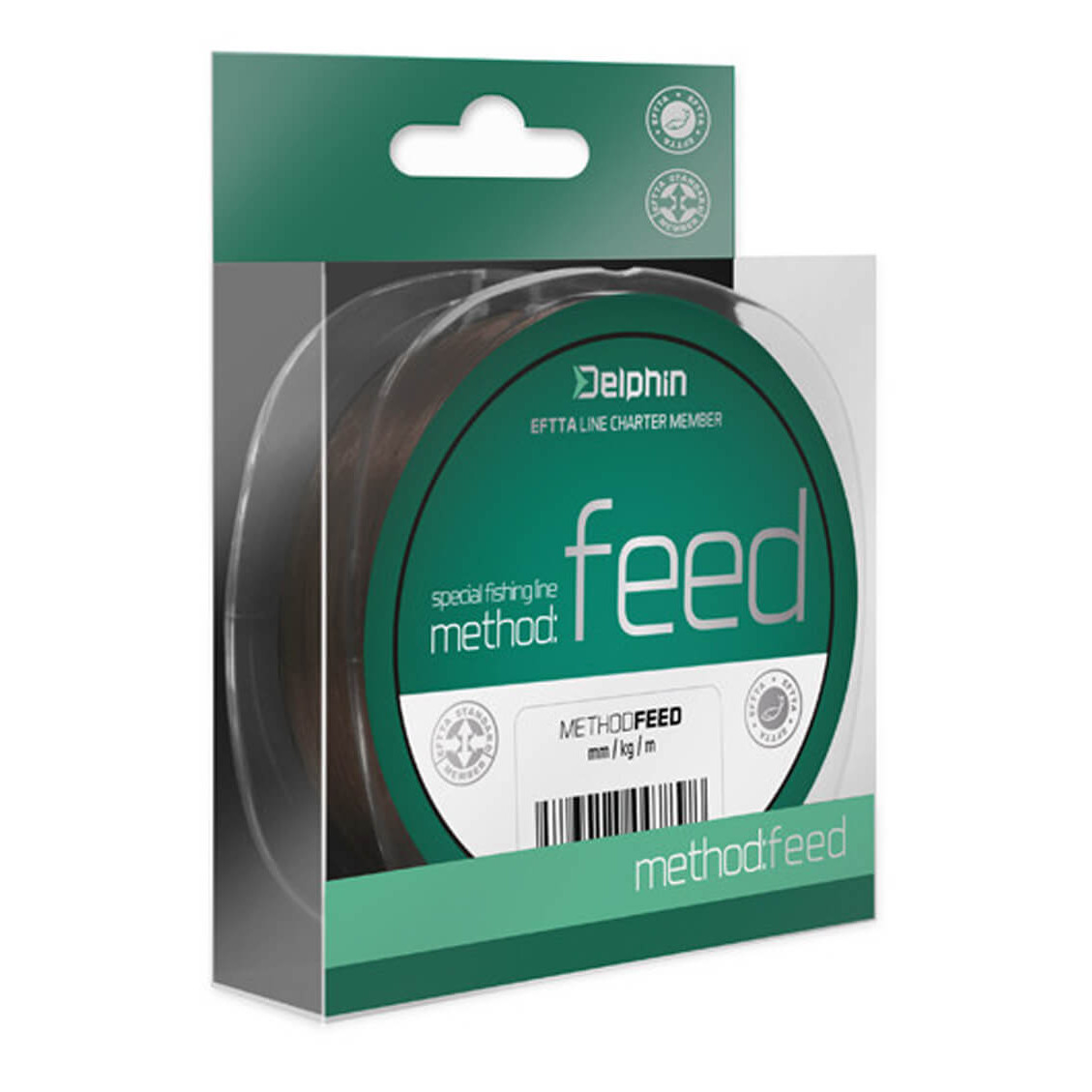 DELPHIN Method Feed hnědý průměr 0,14mm, nosnost 4lb, balení 150m