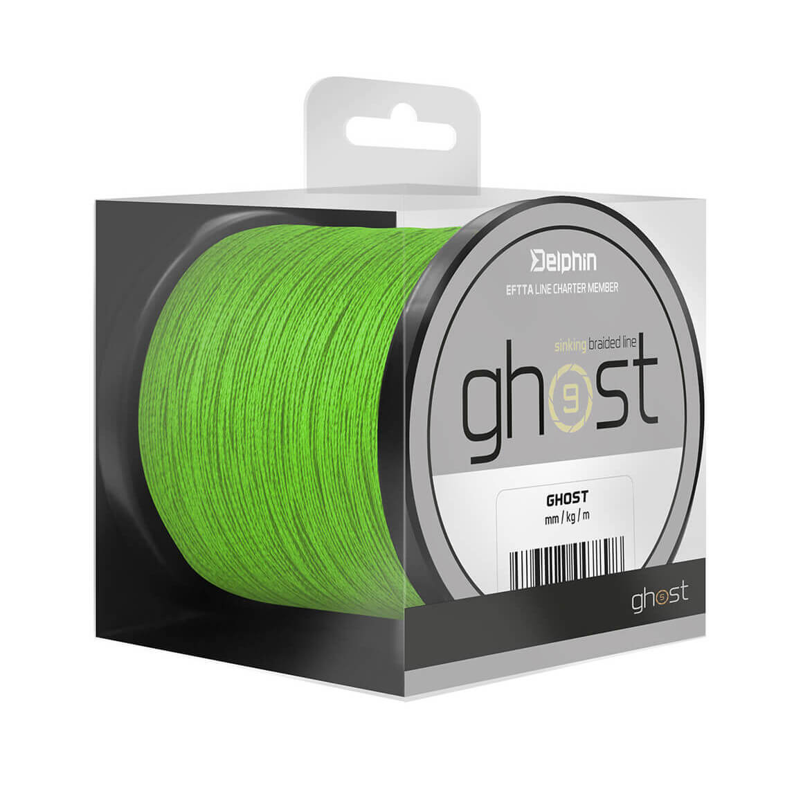Šňůra DELPHIN Ghost 8+1 průměr 0,23mm, nosnost 13,6kg, balení 200m