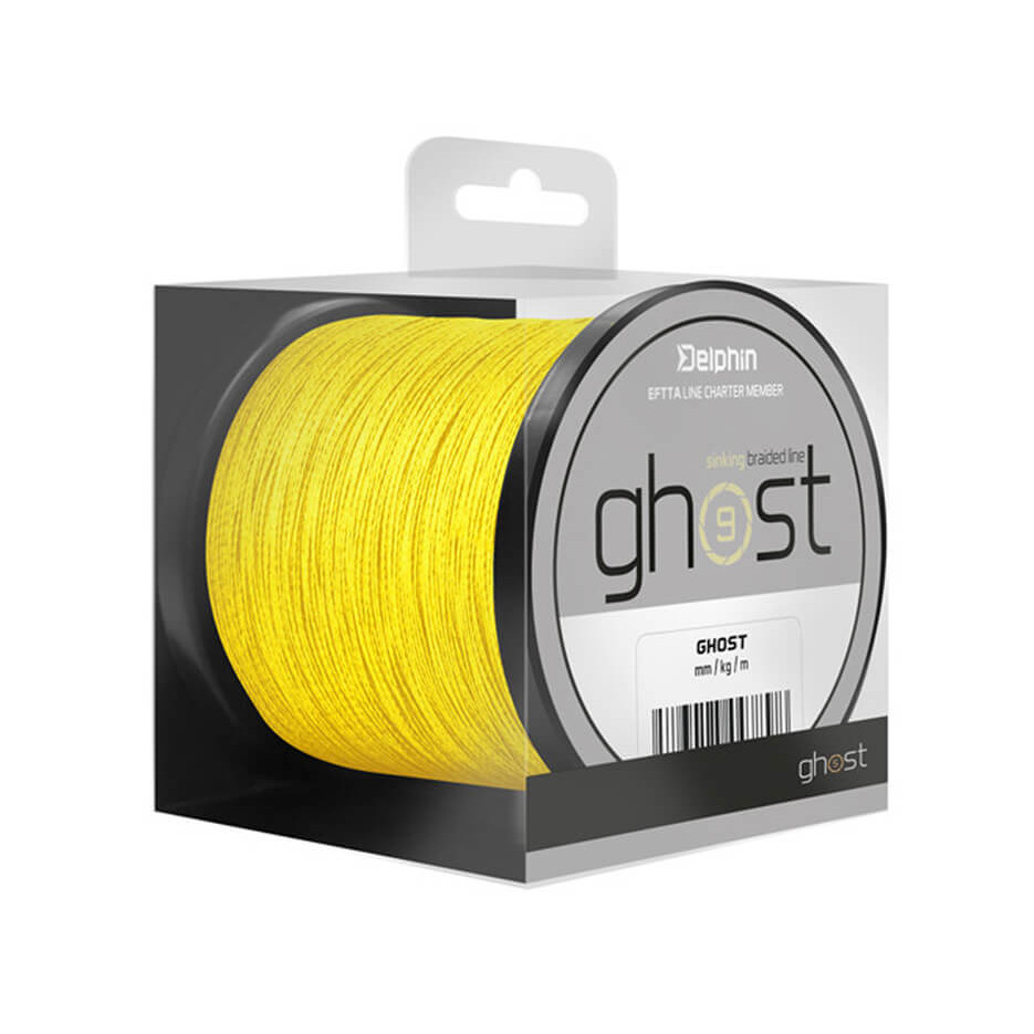 Šňůra DELPHIN Ghost 8+1 průměr 0,16 mm, nosnost 8,2 kg, balení 200 m