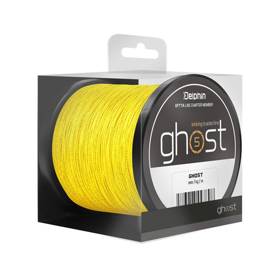 Šňůra DELPHIN Ghost 4+1 průměr 0,16mm, nosnost 8,2kg, balení 300m