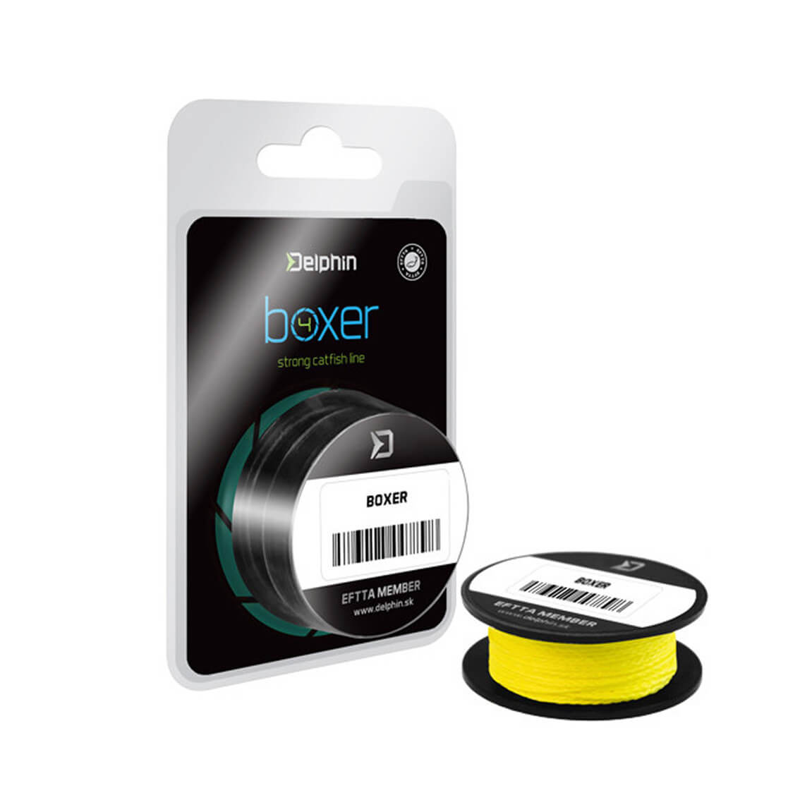 Šňůra DELPHIN Boxer 4 Fluo žlutá