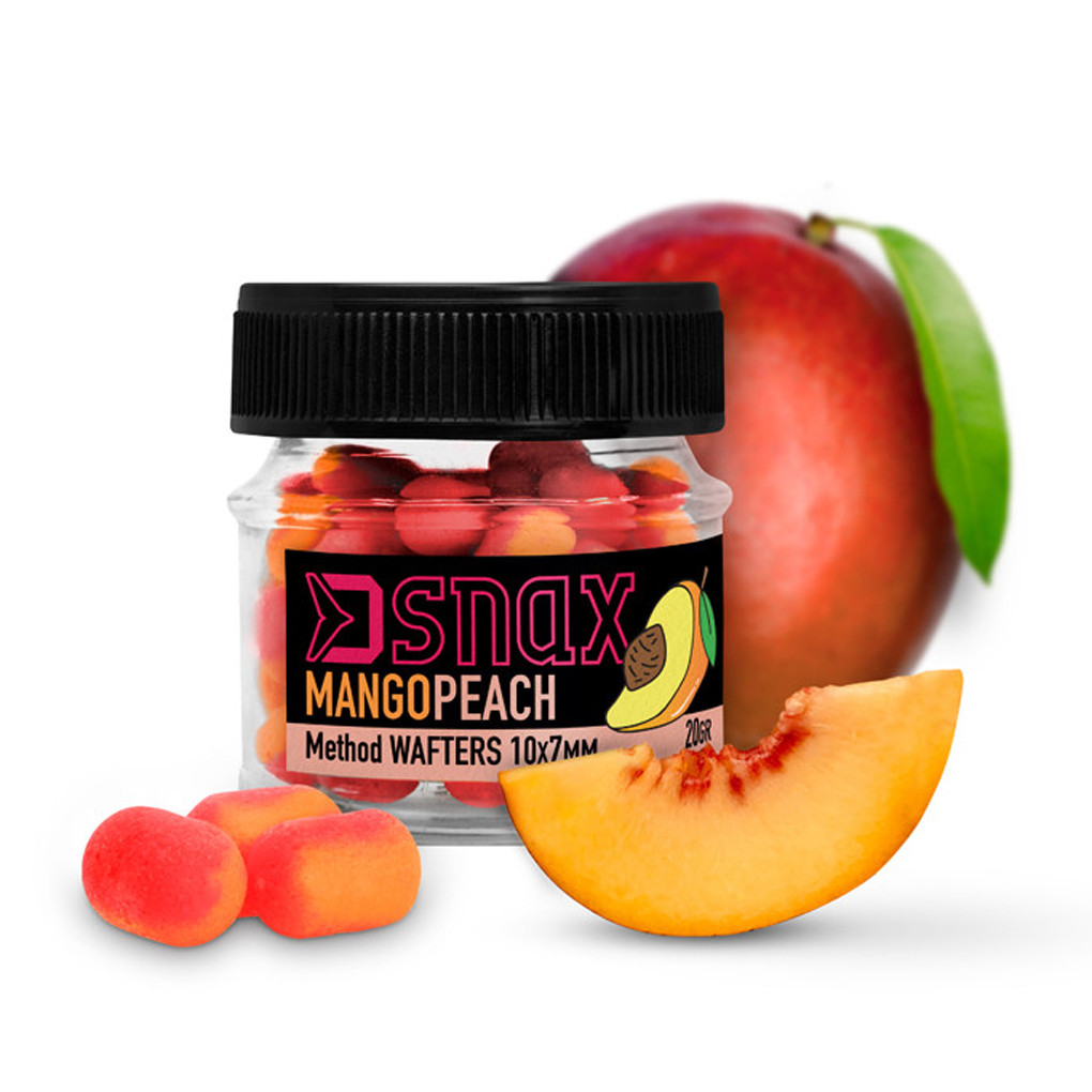 Nástraha DELPHIN D Snax Waft Mango Broskev rozměr 10 x 7 mm