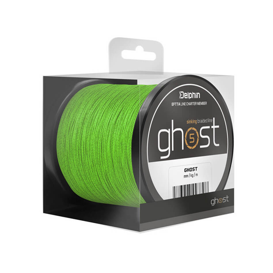 Šňůra DELPHIN Ghost 4+1 průměr 0,16mm, nosnost 8,2kg, balení 600m