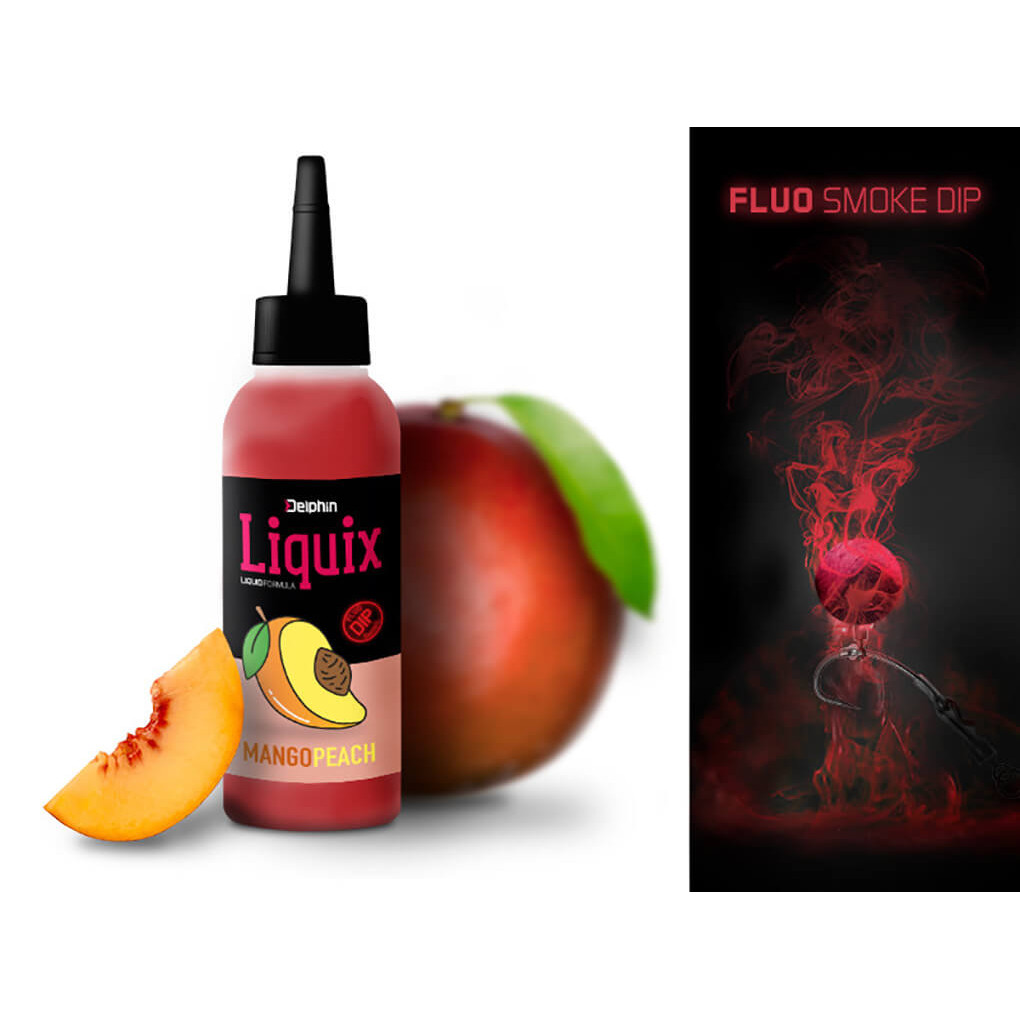 Fluo dip DELPHIN D Snax LiquiX, Mango Broskev