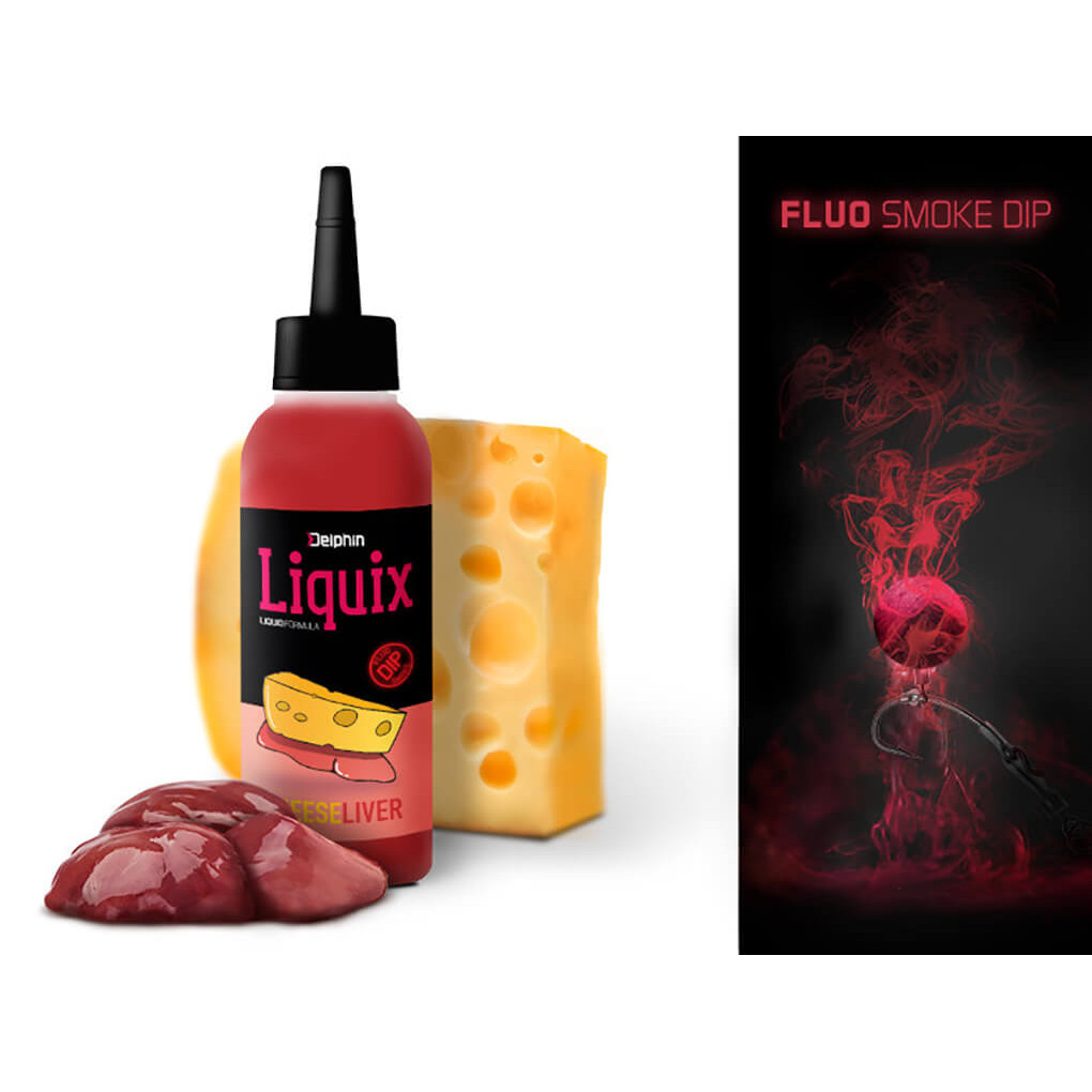 Fluo dip DELPHIN D Snax LiquiX, Sýr Játra
