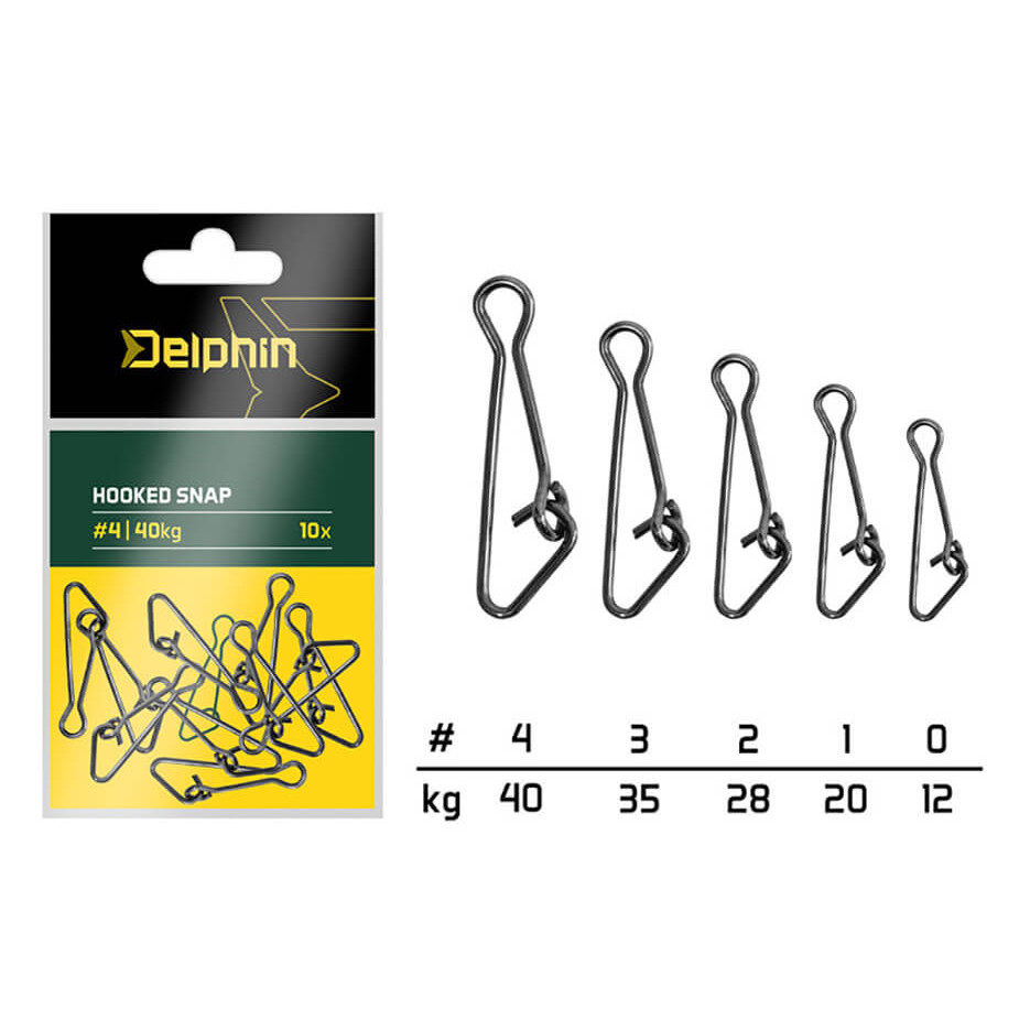 Karabinka DELPHIN Hooked Snad vel. 0, nosnost 12 kg