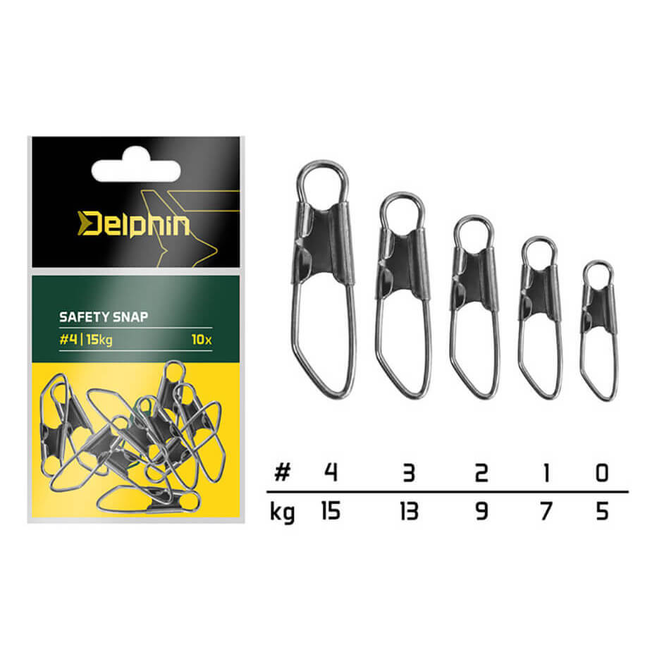 Karabínka DELPHIN Safety Snap vel. 2, nosnost 9 kg