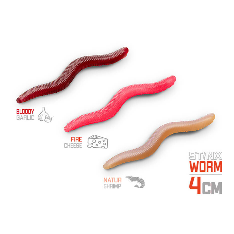 Umělá nástraha DELPHIN B! StinxWorm Garlic Bloody