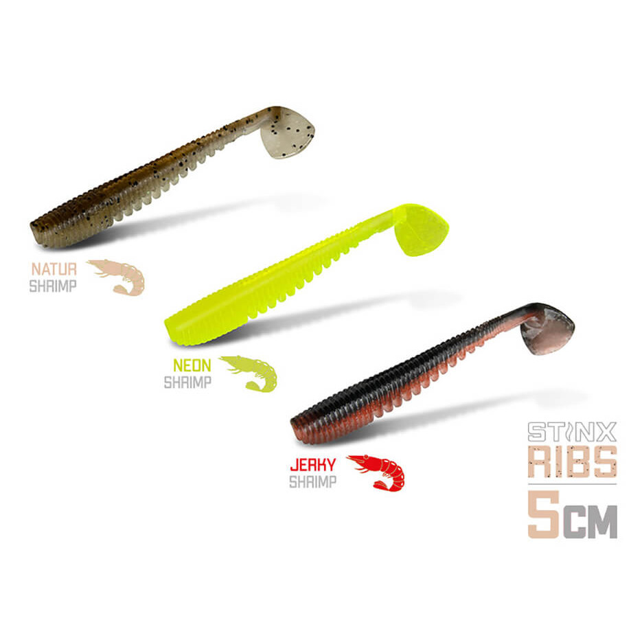 Umělá nástraha DELPHIN B! StinxRibs Shrimp Jerky
