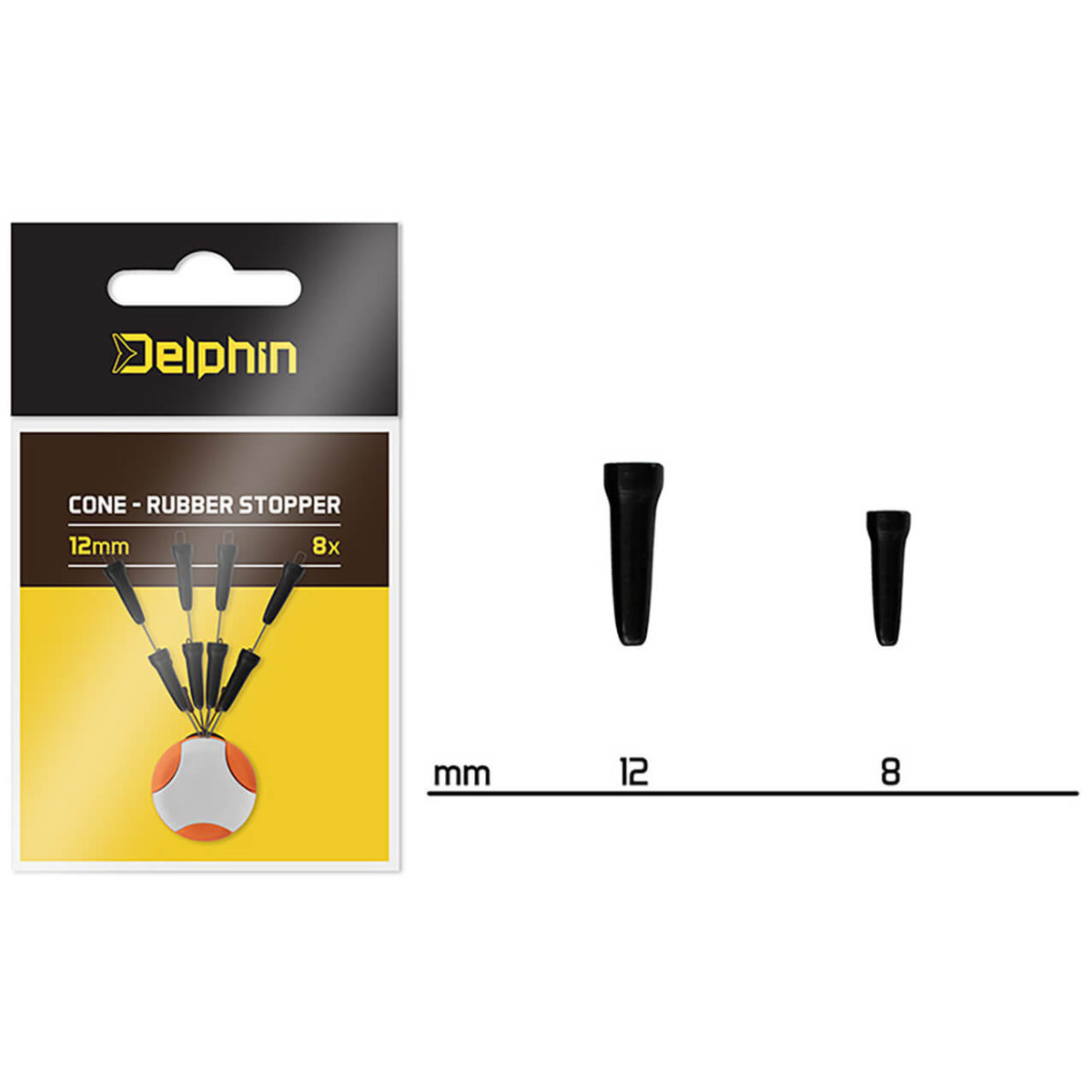 Zarážky DELPHIN Cone Rubber Stopper délka 8 mm