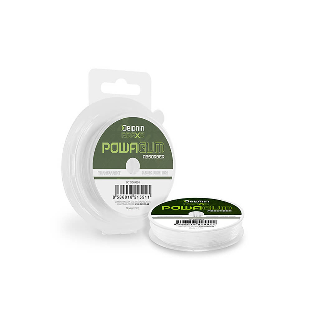 Absorbční guma DELPHIN Reaxe PowaGum Absorber, čirá průměr 0,60 mm, nosnost 4 kg