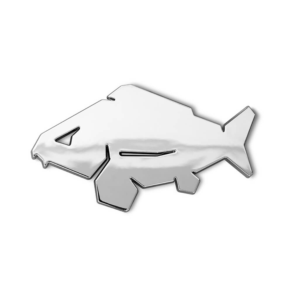 3D nálepka DELPHIN Carp, chrom