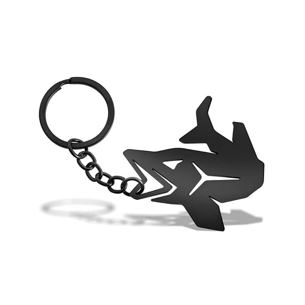 Klíčenka DELPHIN Pikener černá, s otvírákem na lahve