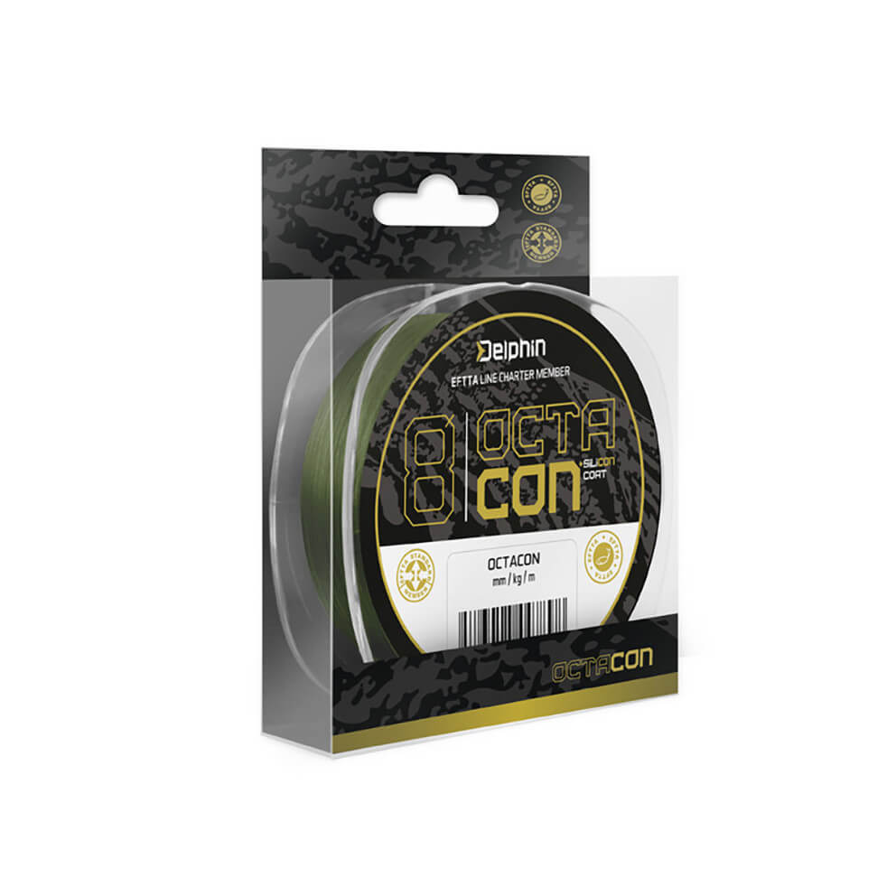 Šňůra DELPHIN OctaCon, zelená průměr 0,08 mm, nosnost 5 kg
