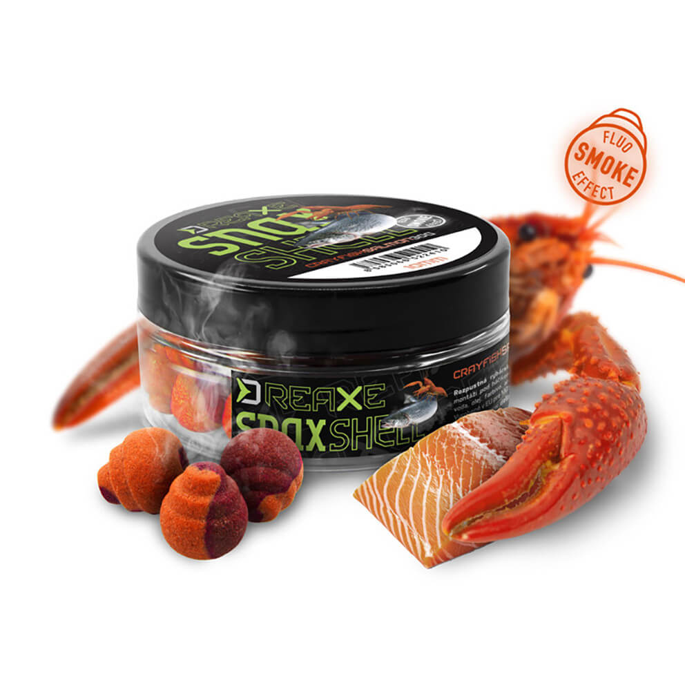 Nástraha DELPHIN D Snax Shell Wafters, Losos & Rak, 30 g průměr 10 mm