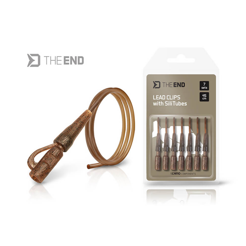 Závěsná montáž DELPHIN TheEnd Lead Clip with Sili Tubes, 7 ks
