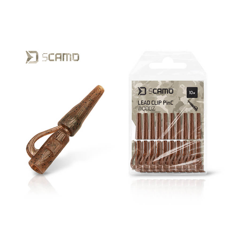Klip DELPHIN TheEnd sCamo Lead Clip PinC Woodz, 10 ks